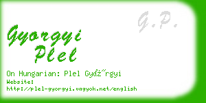 gyorgyi plel business card